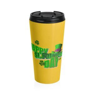 Happy St. Patty's Day - Stainless Steel Travel Mug